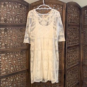 NWOT Sundance Ivory Lace Dress